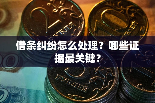 济南借条纠纷怎么处理？哪些证据最关键？