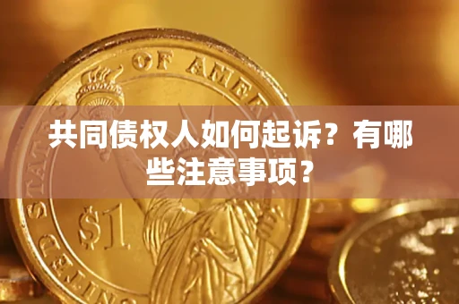 济南共同债权人如何起诉？有哪些注意事项？